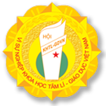 LOGO HỘI KHOA HỌC TÂM LÝ GIÁO DỤC VIỆT NAM TRÊN NỀN XANH CHUYÊN NGHIỆP